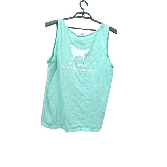 Comfort Colors Tank Top XL Hand In Paw United Battle Against Canine Cancer Green - Picture 2 of 8